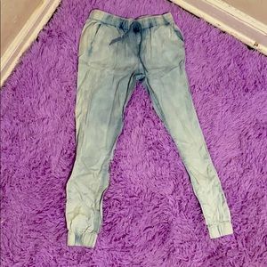 Draw string Jean joggers